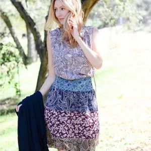 Cabi Dani Spring Paisley Print Dress Size Large